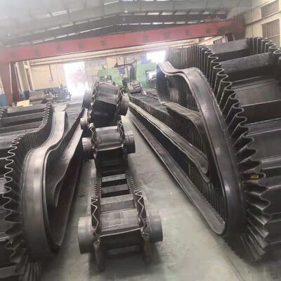 comprar Faixa transportadora de parede lateral ondulada preta para transporte de grande inclinação online manufacture